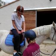 Horse riding getting ready