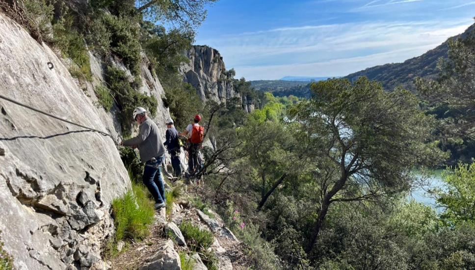 La via ferrata, à Collias©Corine Meyer