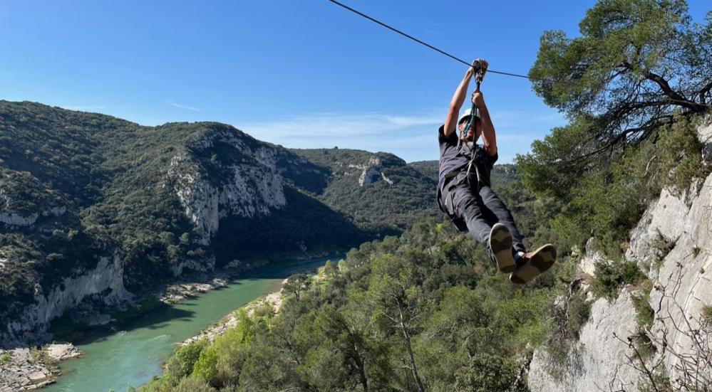 La via ferrata, à Collias©Corine Meyer