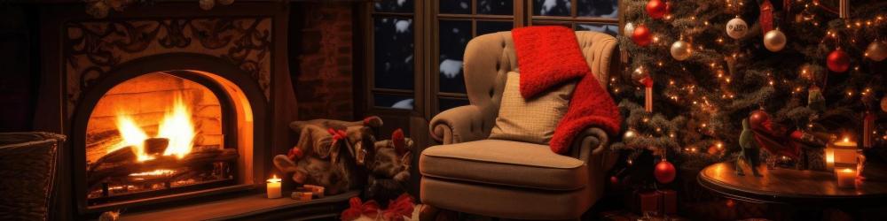 Bd noel viktor cozy christmas living room with fireplace at night picjumbo com