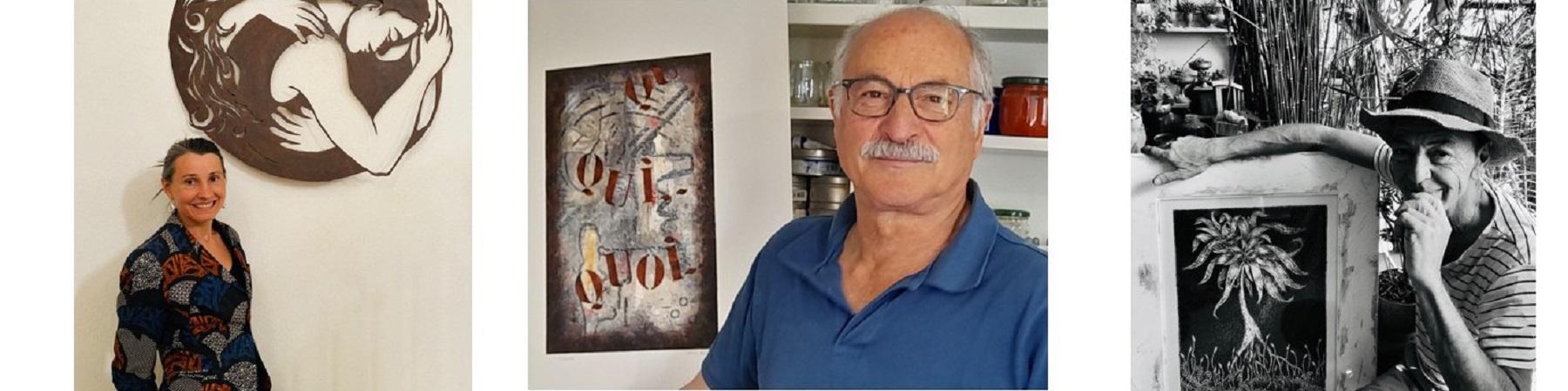 Sculpture, peinture, gravure, Trois artistes, trois histoires... en un clic !
