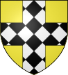 Blason ville fr deaux gard svg d or a la croix losangee d argent et de sable